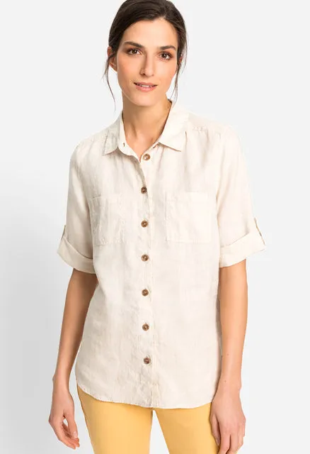 100% Linen 3/4 Sleeve Shirt