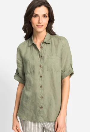 100% Linen 3/4 Sleeve Shirt