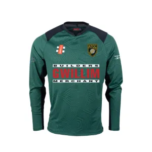 Abertillery Junior's Green / Black Pro T20 L/S Shirt