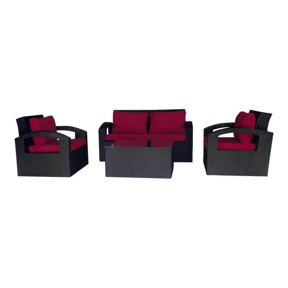 Abigail Wicker Outdoor Sofa Set