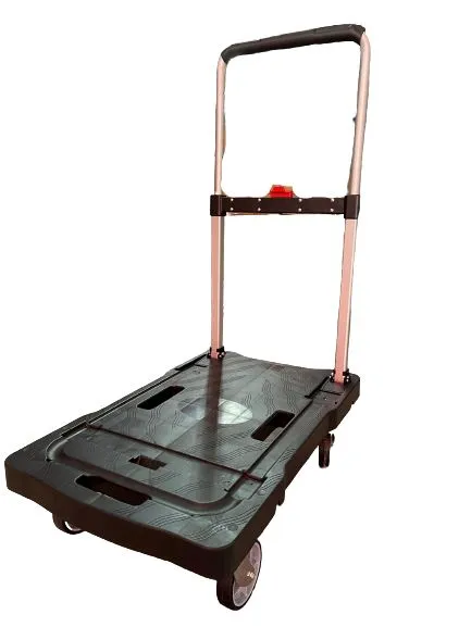 Aiko 150kg PVC Silent Foldable Trolley (Black) | Model : TRL-DL150-SF