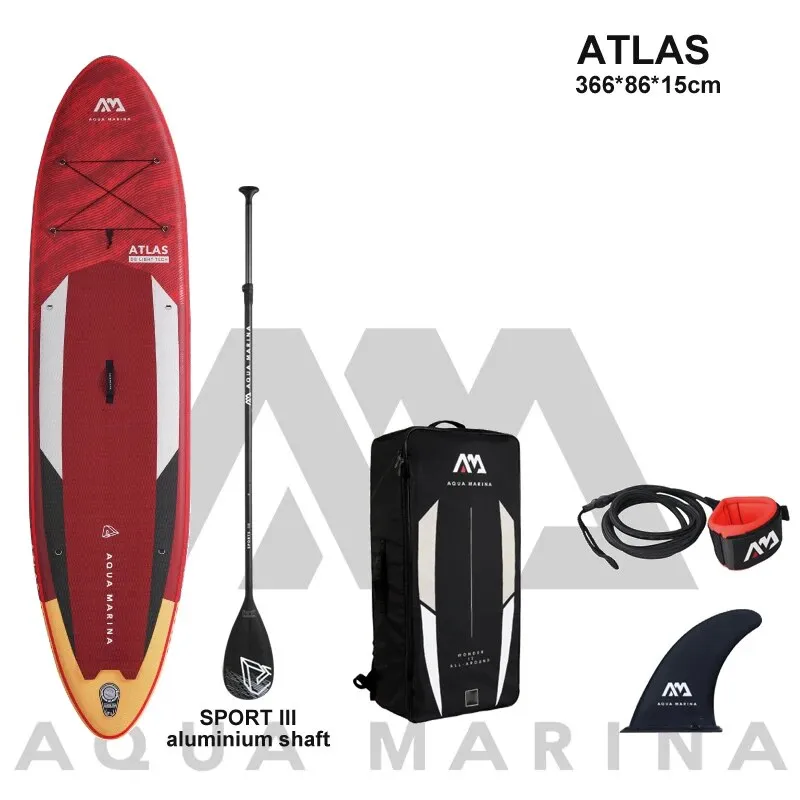 AQUA MARINA 366*86*15cm inflatable surfboard stand up paddle ATLAS board surfing water sport sup board dinghy raft