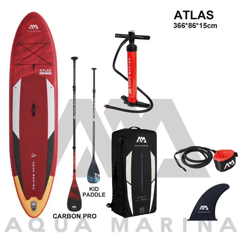 AQUA MARINA 366*86*15cm inflatable surfboard stand up paddle ATLAS board surfing water sport sup board dinghy raft