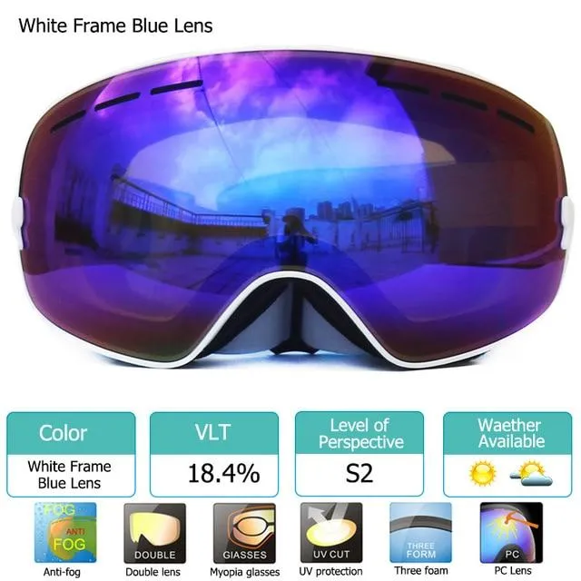 BE NICE Frameless Snowboard Goggles - UV400