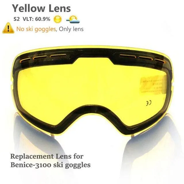 BE NICE Frameless Snowboard Goggles - UV400