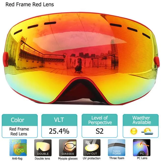 BE NICE Frameless Snowboard Goggles - UV400