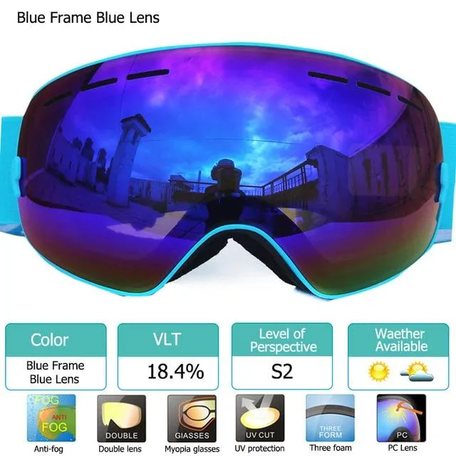 BE NICE Frameless Snowboard Goggles - UV400