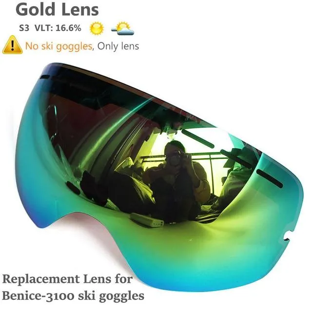 BE NICE Frameless Snowboard Goggles - UV400