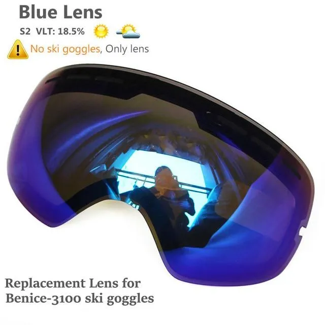 BE NICE Frameless Snowboard Goggles - UV400