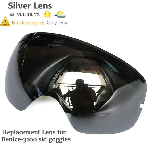 BE NICE Frameless Snowboard Goggles - UV400