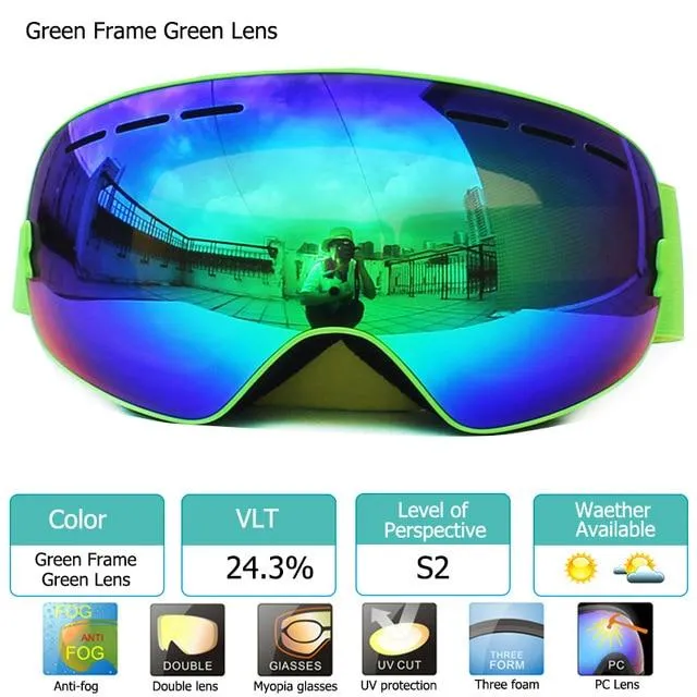 BE NICE Frameless Snowboard Goggles - UV400