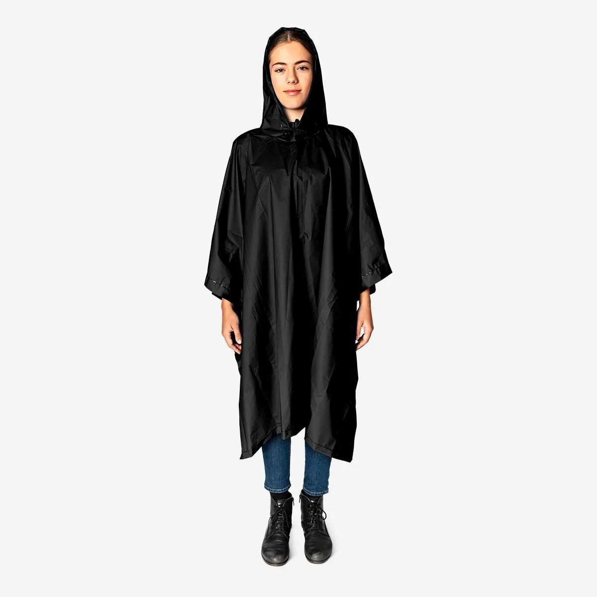 Black Rain Poncho for Adults