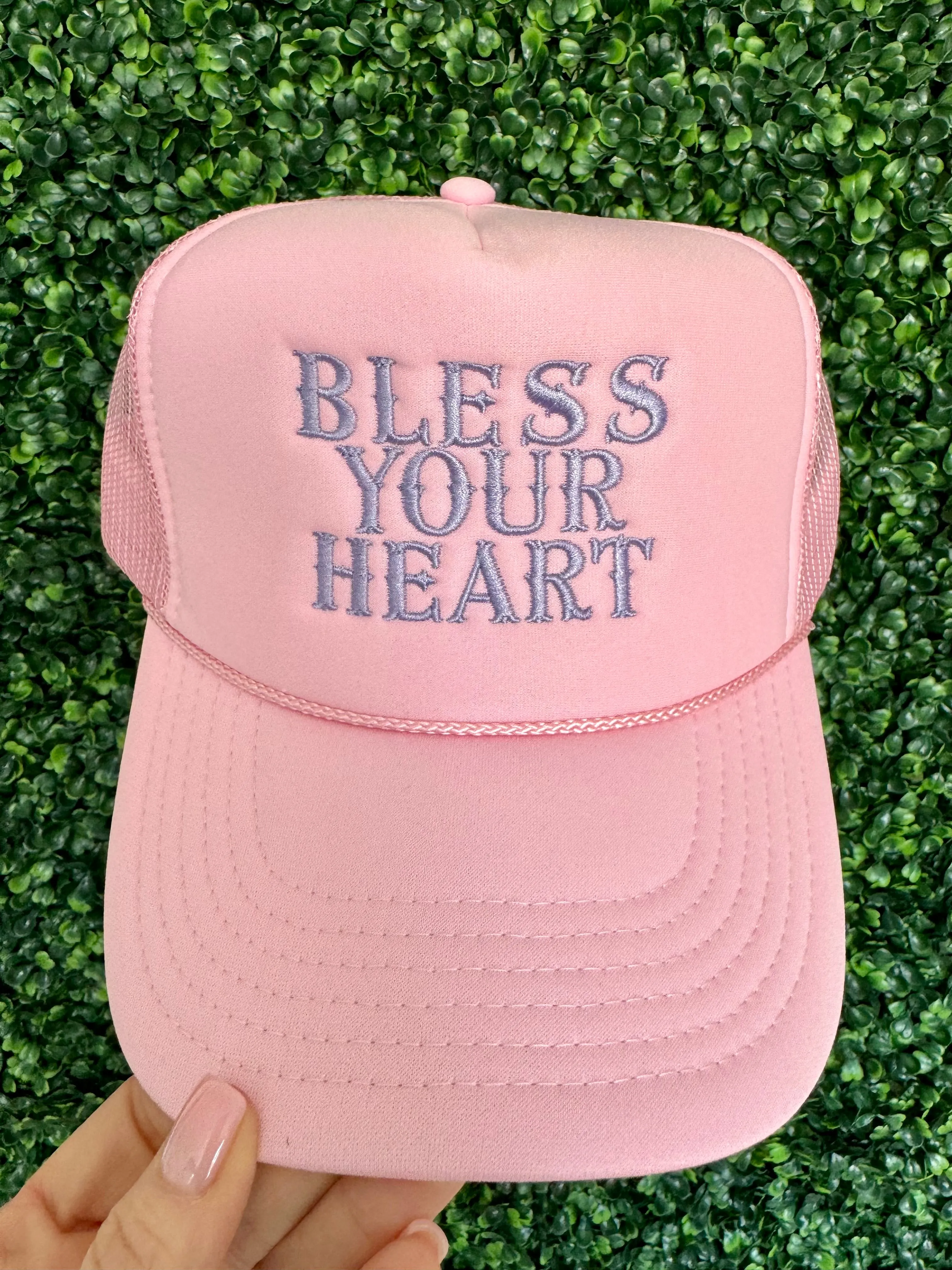 Bless Your Heart Pink Trucker Hat