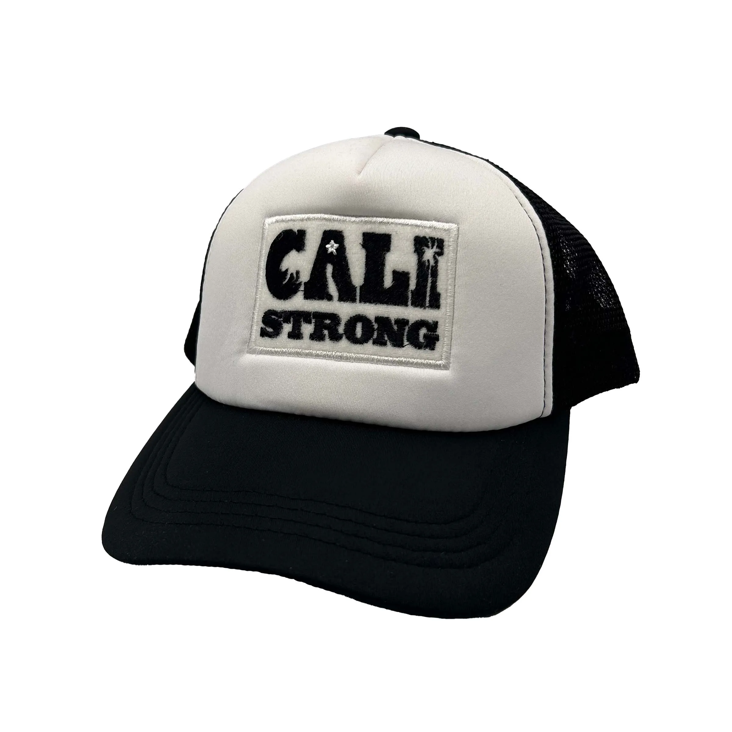 CALI Strong Original Tactical Trucker Hat Morale Patch White Pink