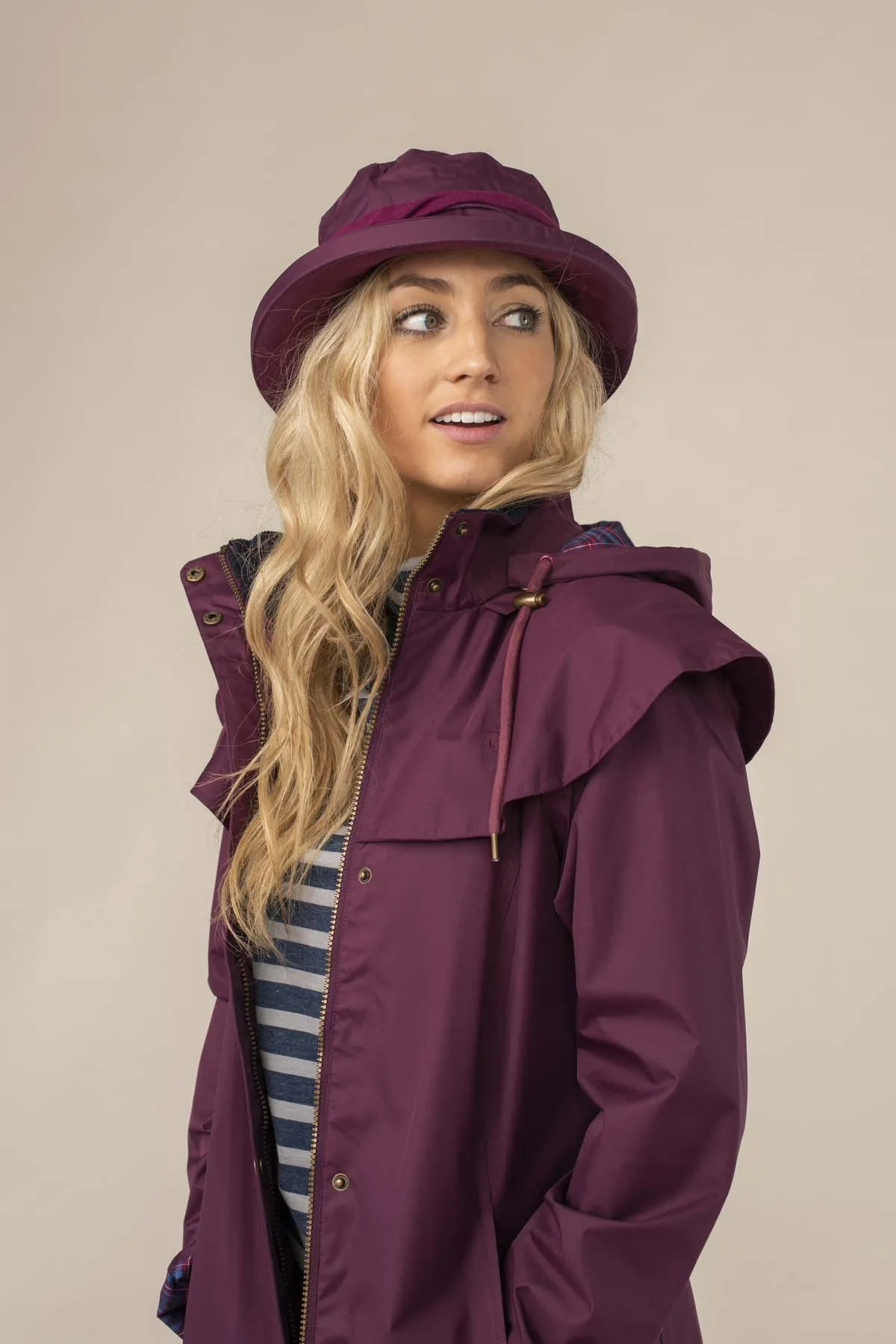 Canterbury Cloche Hat - Plum