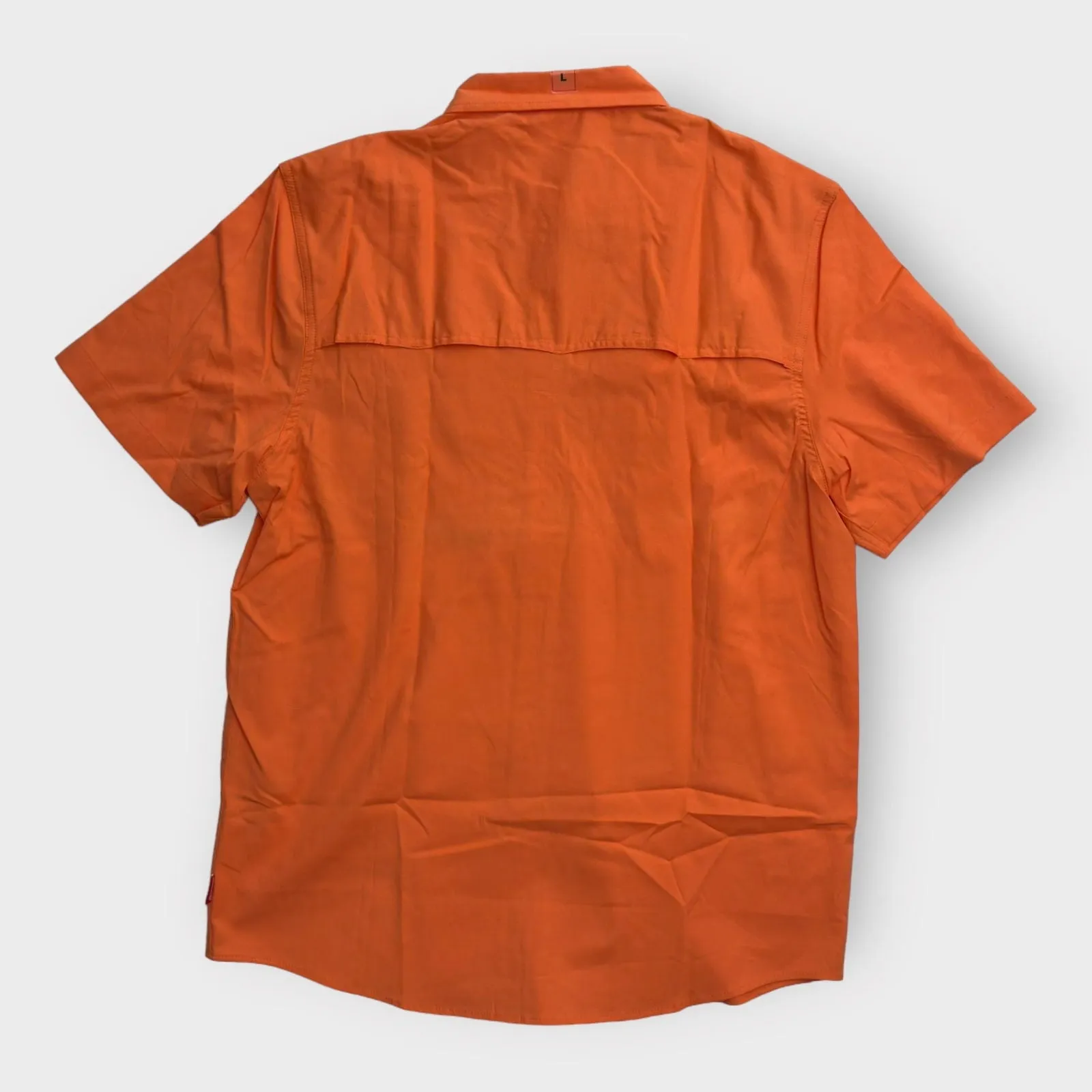 Coleman Mens Vented S/s Outdoor Shirt | L | Orange | NWT