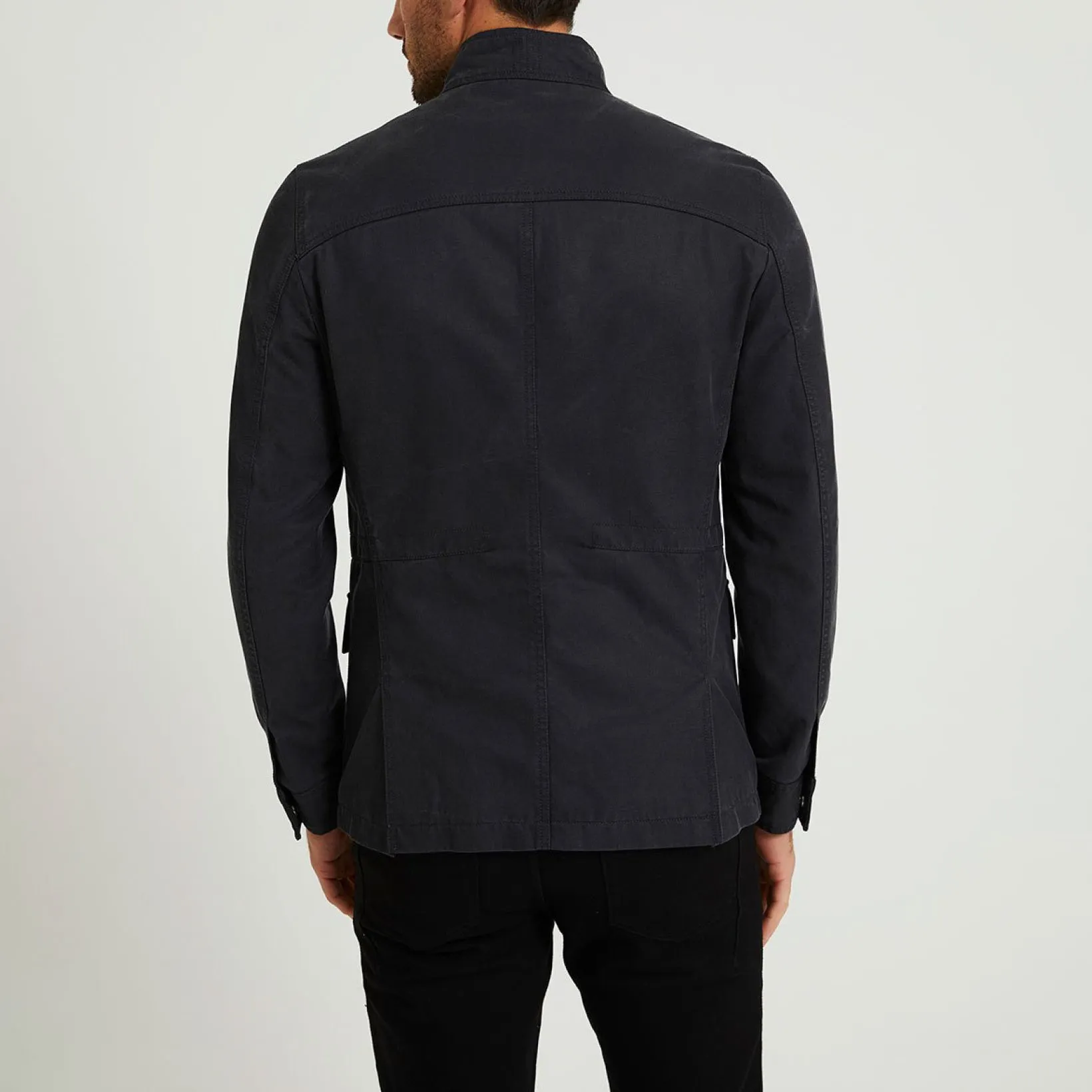 Cotton Tencel Field Jacket Charcoal