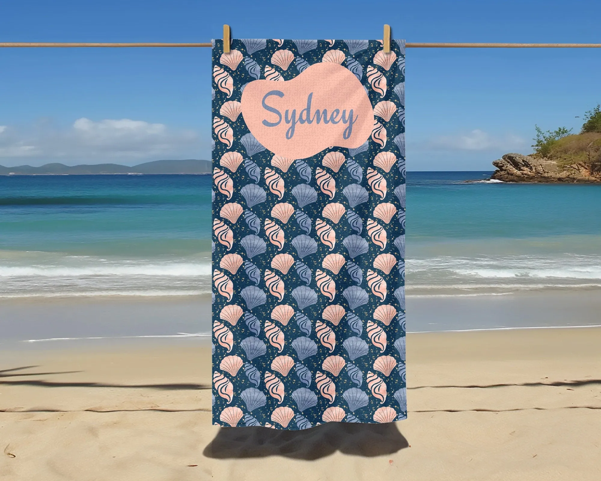 Custom Name Beach Towel - Great Gift