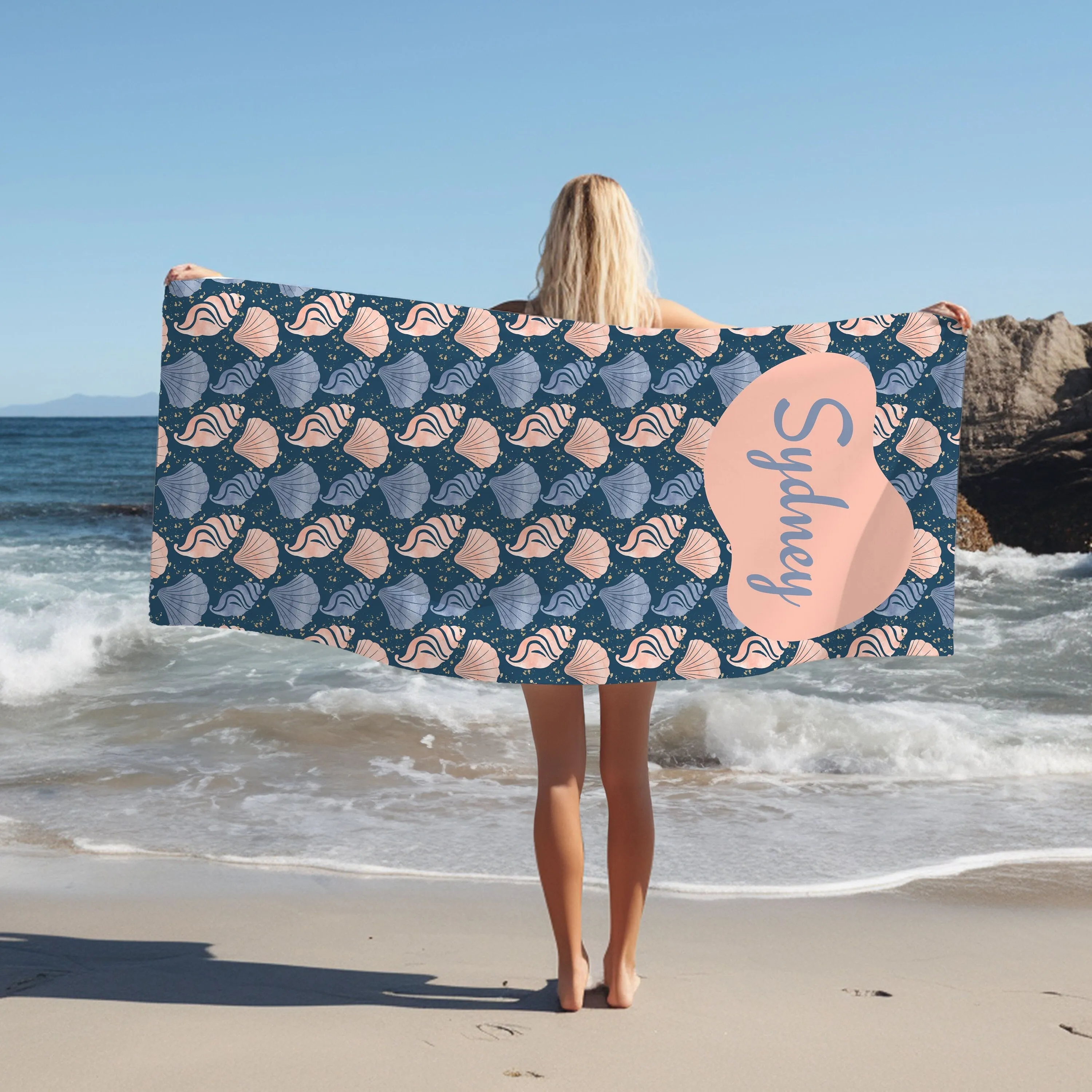 Custom Name Beach Towel - Great Gift