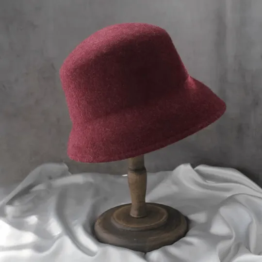 Elegant 100% Wool Cloche Hat for Women