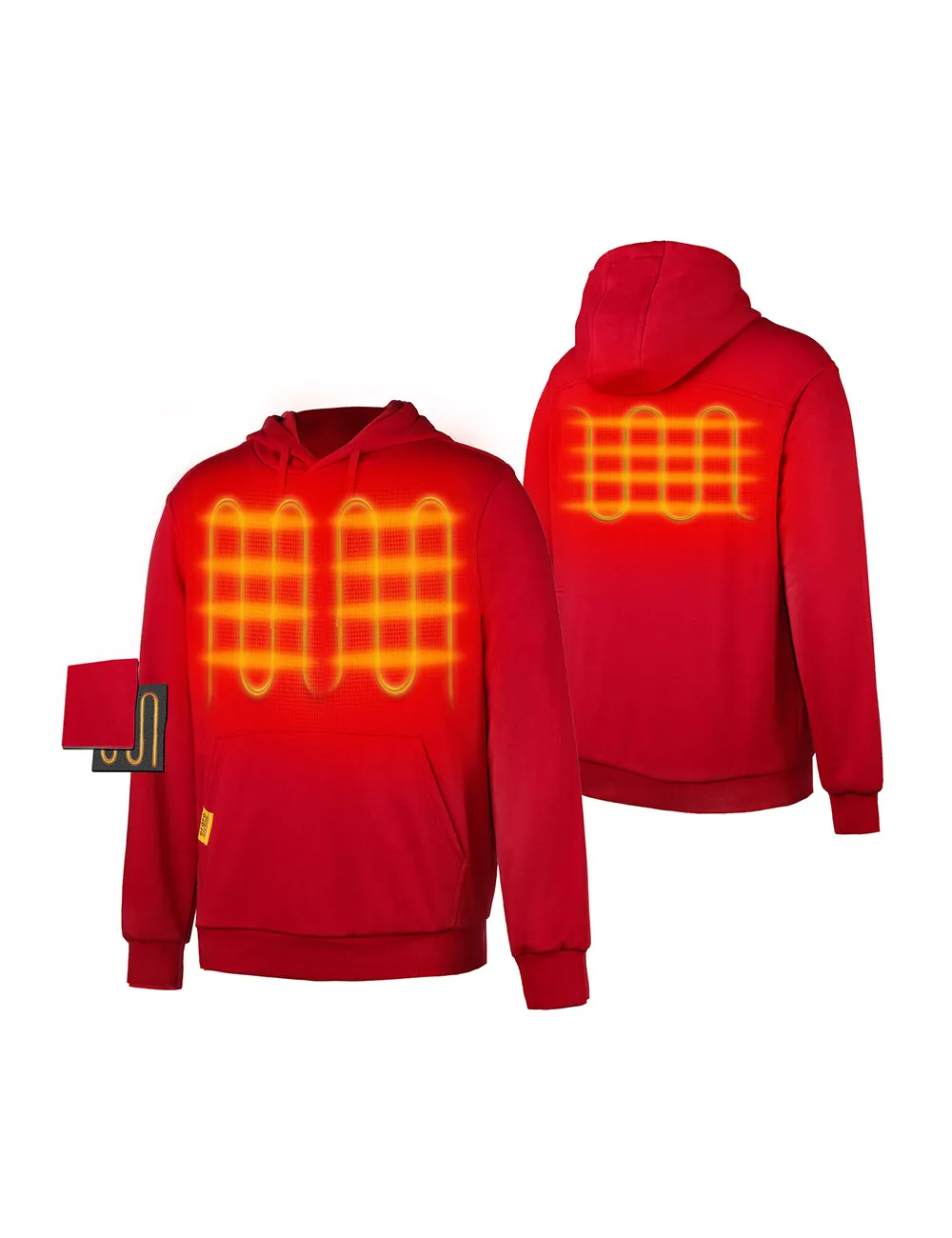 Final Sale - Unisex Heated Pullover Hoodie with Heating on Chests