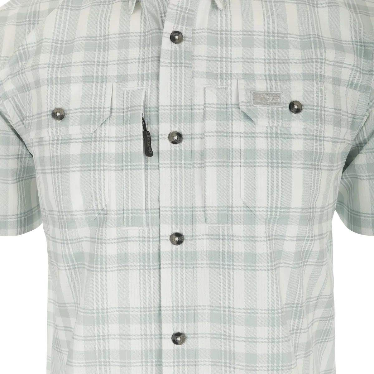 Frat Faded Plaid Button-Down Short Sleeve Shirt