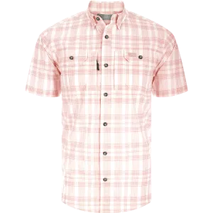 Frat Faded Plaid Button-Down Short Sleeve Shirt