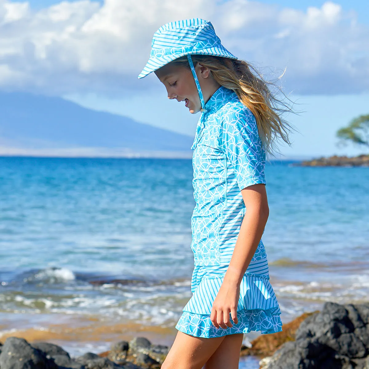 Girl's Short Sleeve Sunny Swim Shirt | FINAL SALE