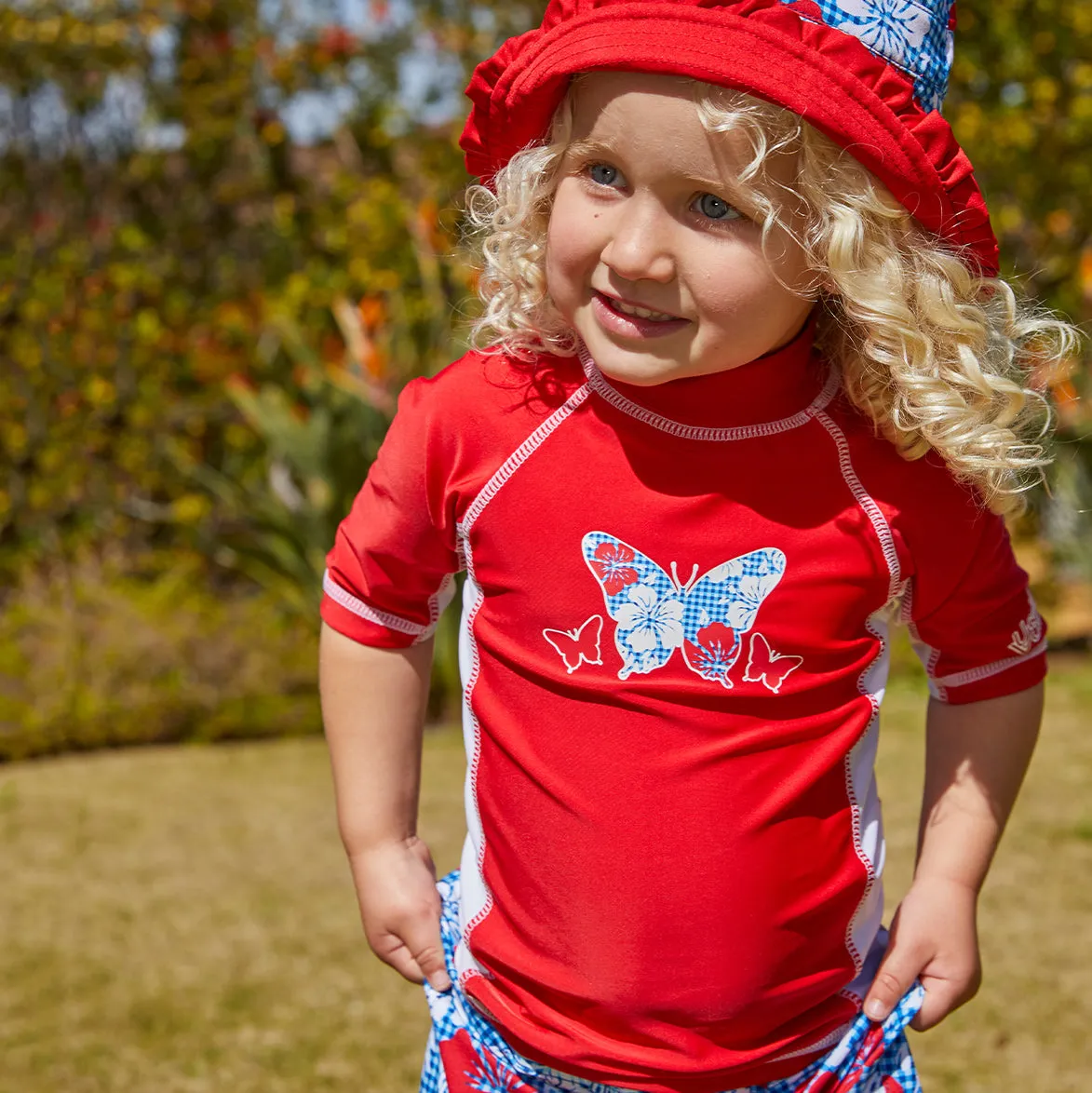 Girl's Short Sleeve Sunny Swim Shirt | FINAL SALE