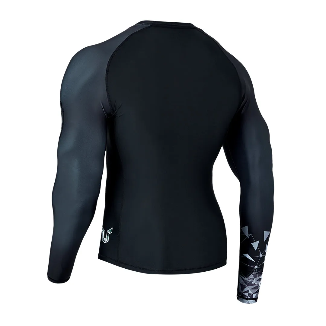 Graphic UPF50  Long Sleeve Rash Guards for Men - Wolf Style