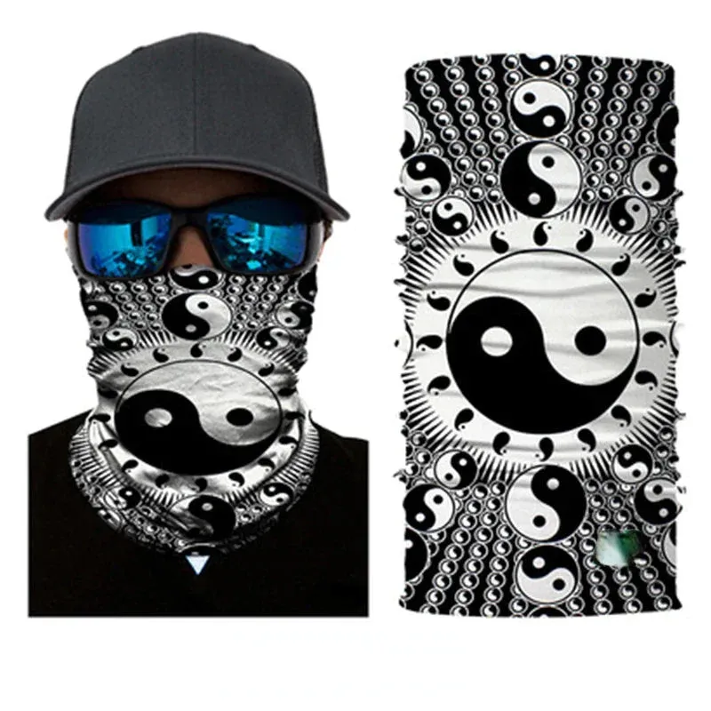 Headband Balaclavas Face Mask for Motorcycle Cool Robot Skull Halloween Mask Scarf Joker