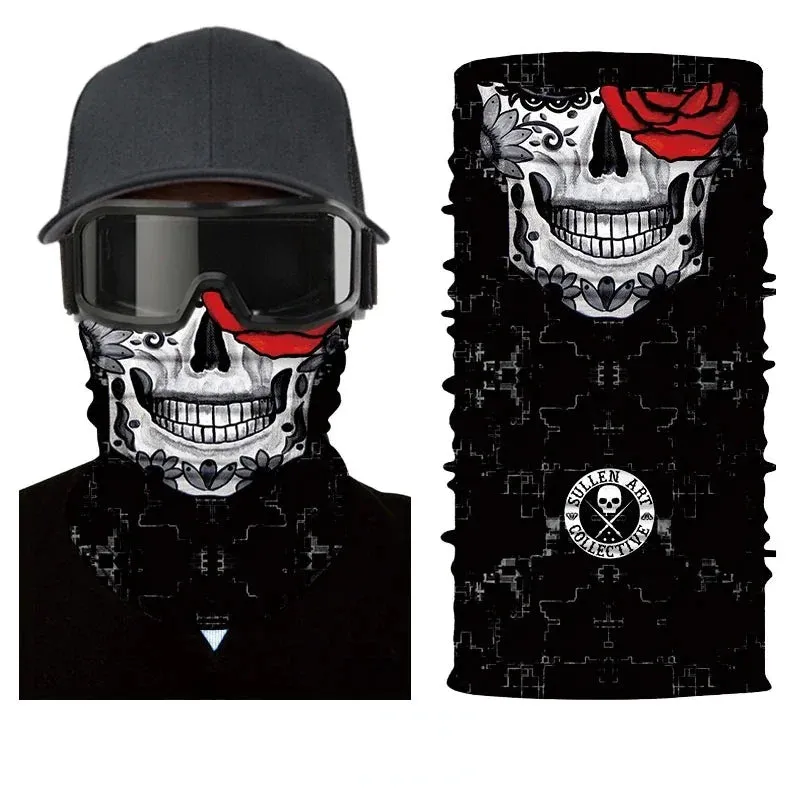 Headband Balaclavas Face Mask for Motorcycle Cool Robot Skull Halloween Mask Scarf Joker