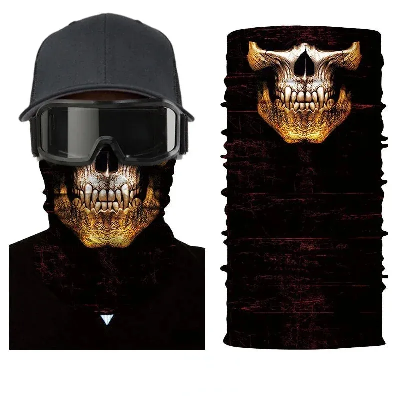 Headband Balaclavas Face Mask for Motorcycle Cool Robot Skull Halloween Mask Scarf Joker