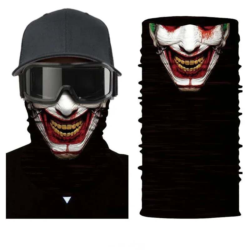 Headband Balaclavas Face Mask for Motorcycle Cool Robot Skull Halloween Mask Scarf Joker