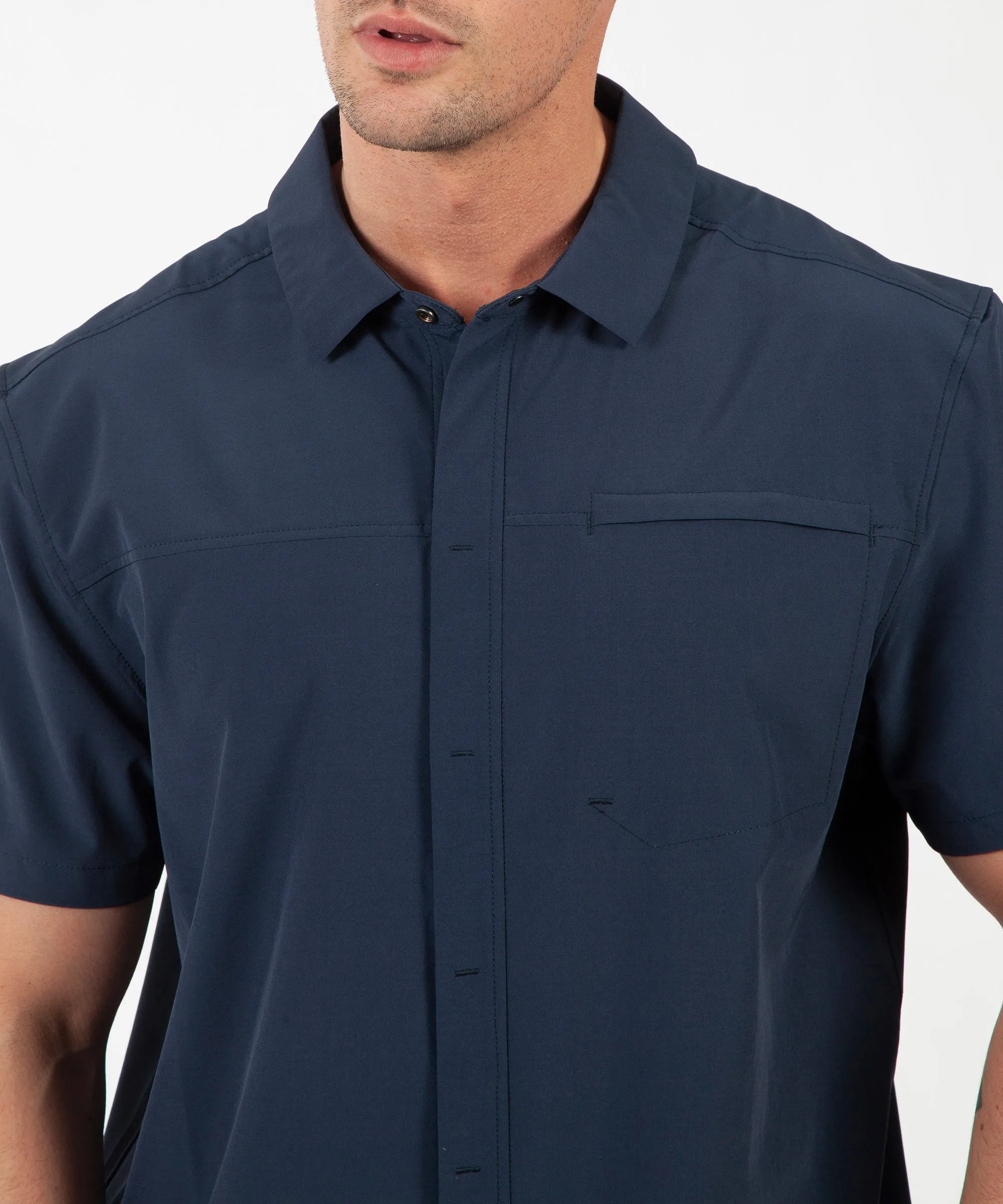 Men's Duncan Woven Snap-Front Short Sleeve Shirt