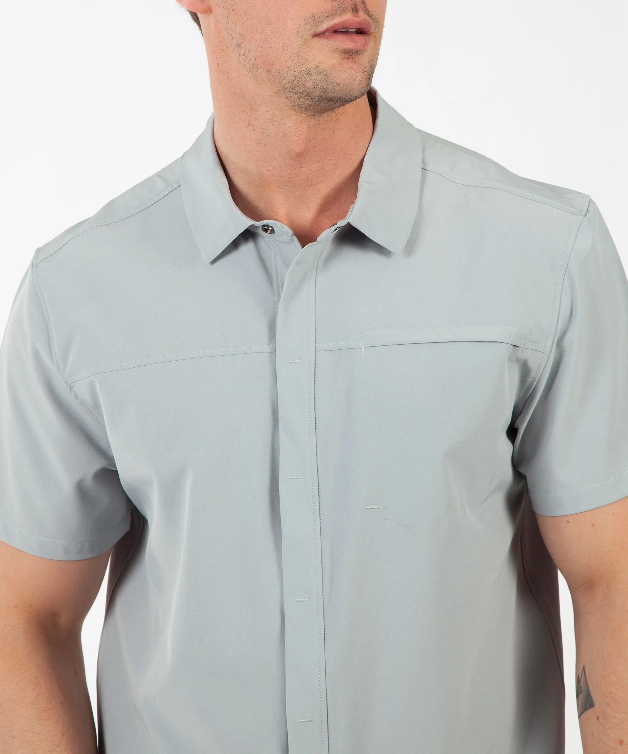 Men's Duncan Woven Snap-Front Short Sleeve Shirt