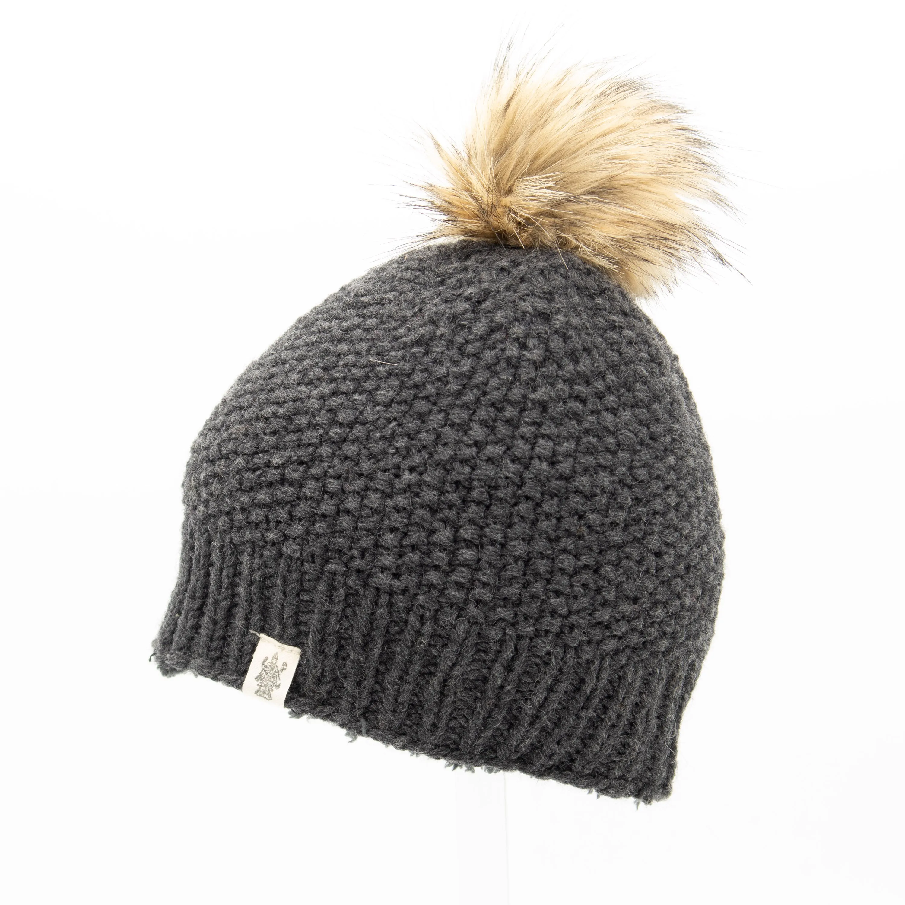 Moss Fur Pom Pom Hat