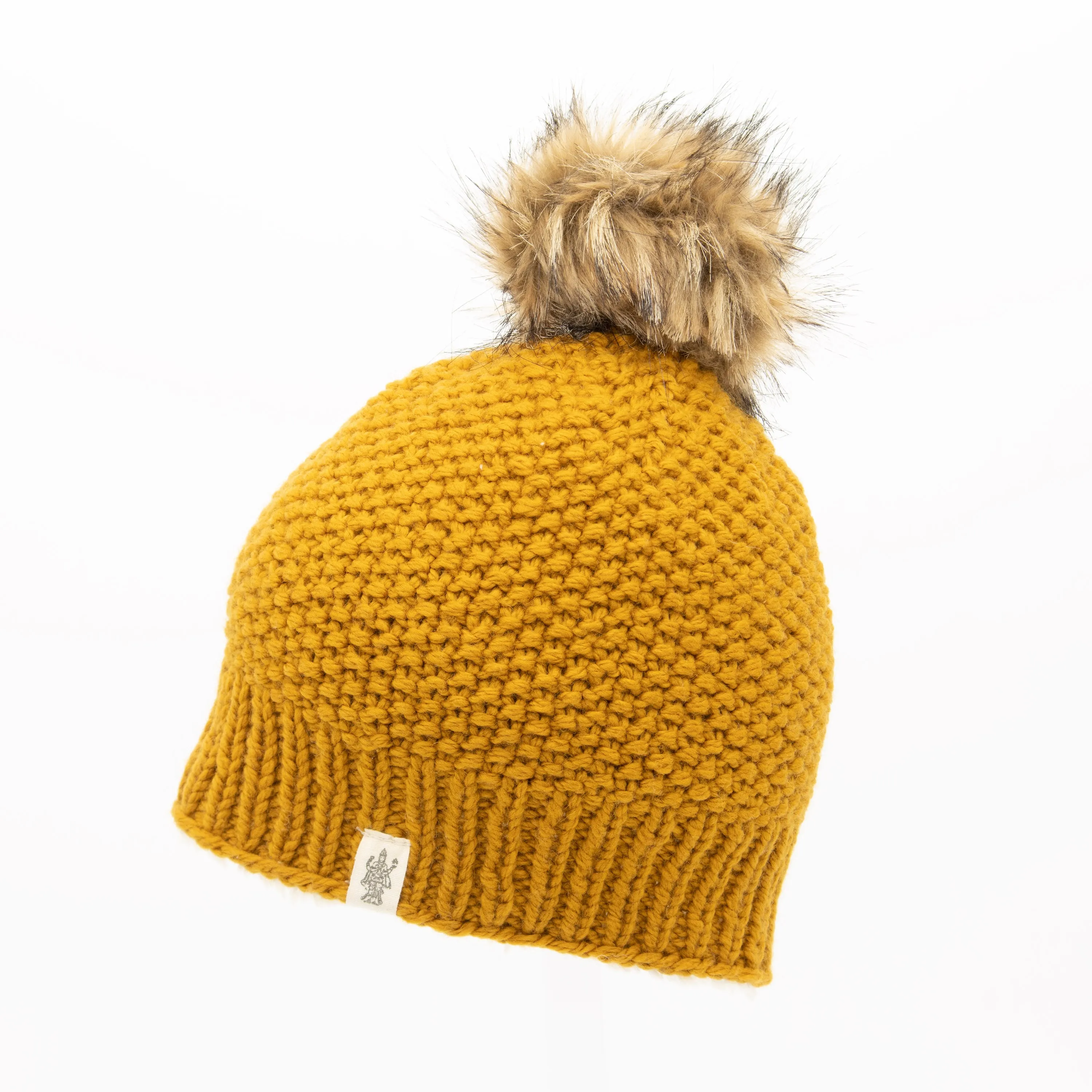 Moss Fur Pom Pom Hat