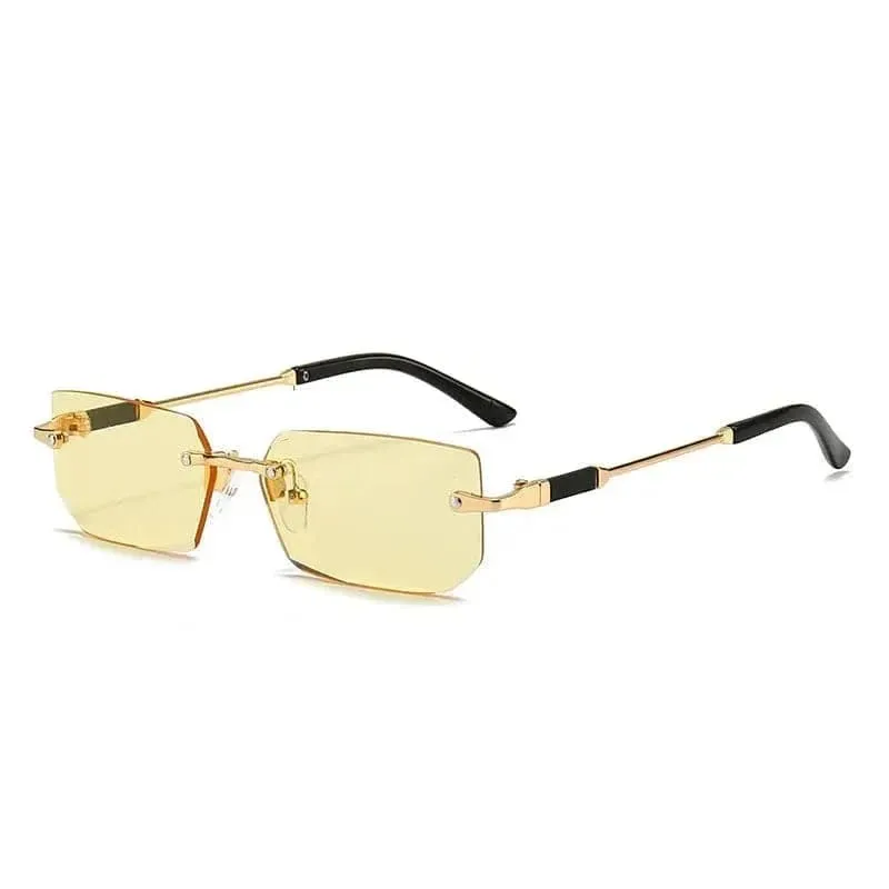 Rimless Sunglasses for Stylish UV Protection and Fashionable Eyewear