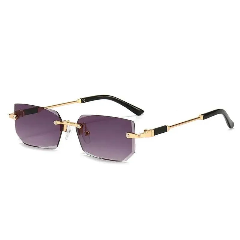 Rimless Sunglasses for Stylish UV Protection and Fashionable Eyewear