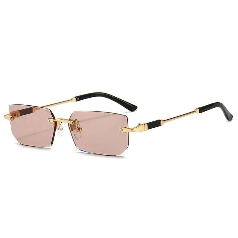 Rimless Sunglasses for Stylish UV Protection and Fashionable Eyewear