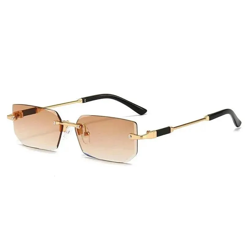 Rimless Sunglasses for Stylish UV Protection and Fashionable Eyewear