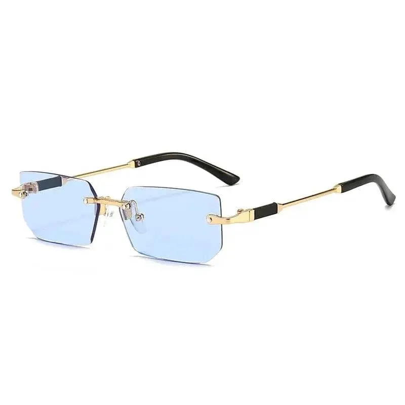 Rimless Sunglasses for Stylish UV Protection and Fashionable Eyewear