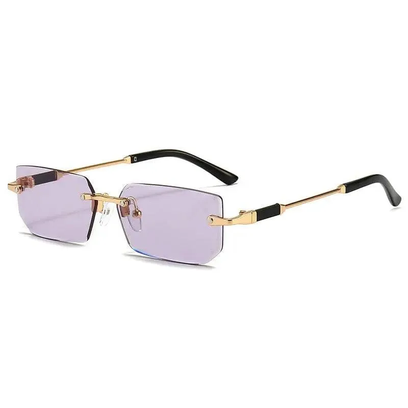 Rimless Sunglasses for Stylish UV Protection and Fashionable Eyewear