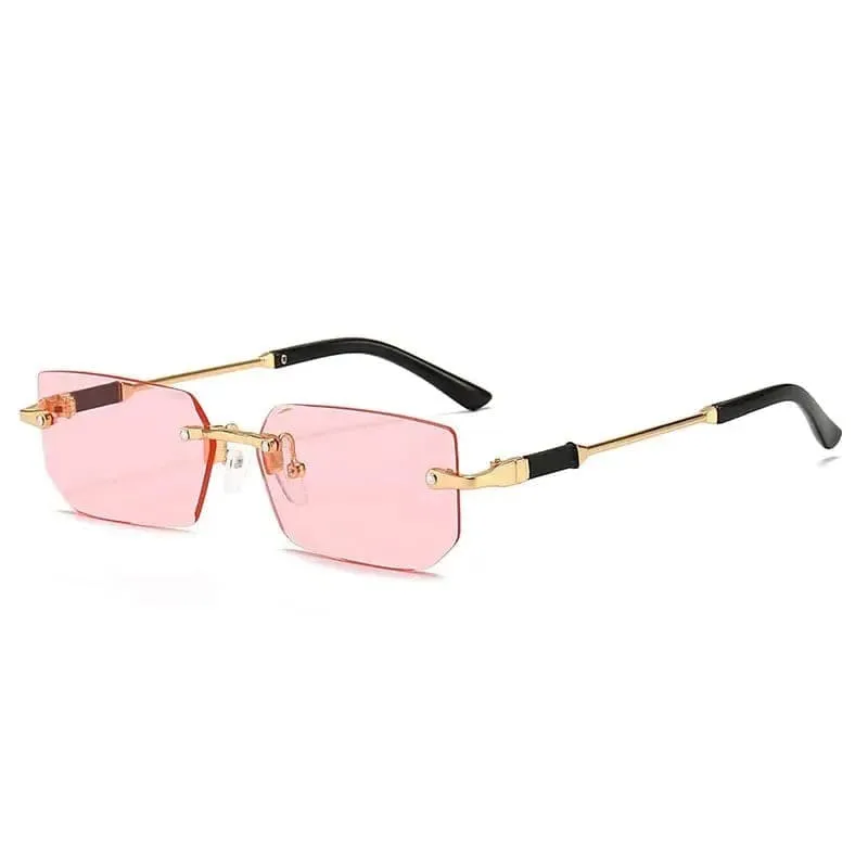 Rimless Sunglasses for Stylish UV Protection and Fashionable Eyewear