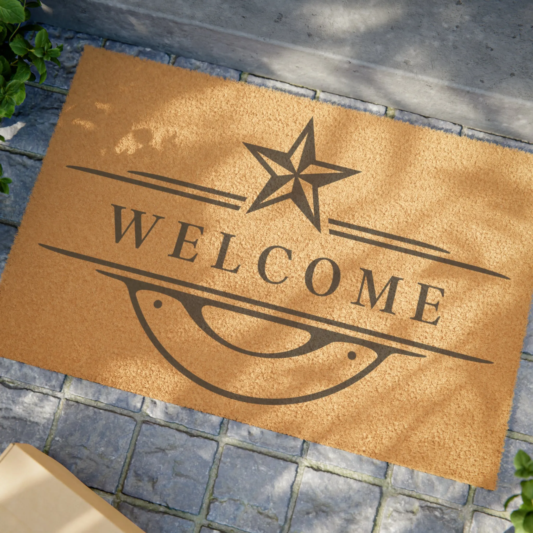 Southern Star Western Door Mat, Heavy Duty Coir Welcome Mat