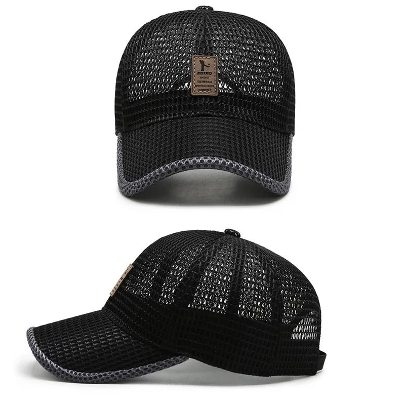 Summer Breathable Mesh Baseball Cap Women Men UV Protection Outdoor Riding Fishing Tennis Golf Caps Fashion Panama Sport Hat