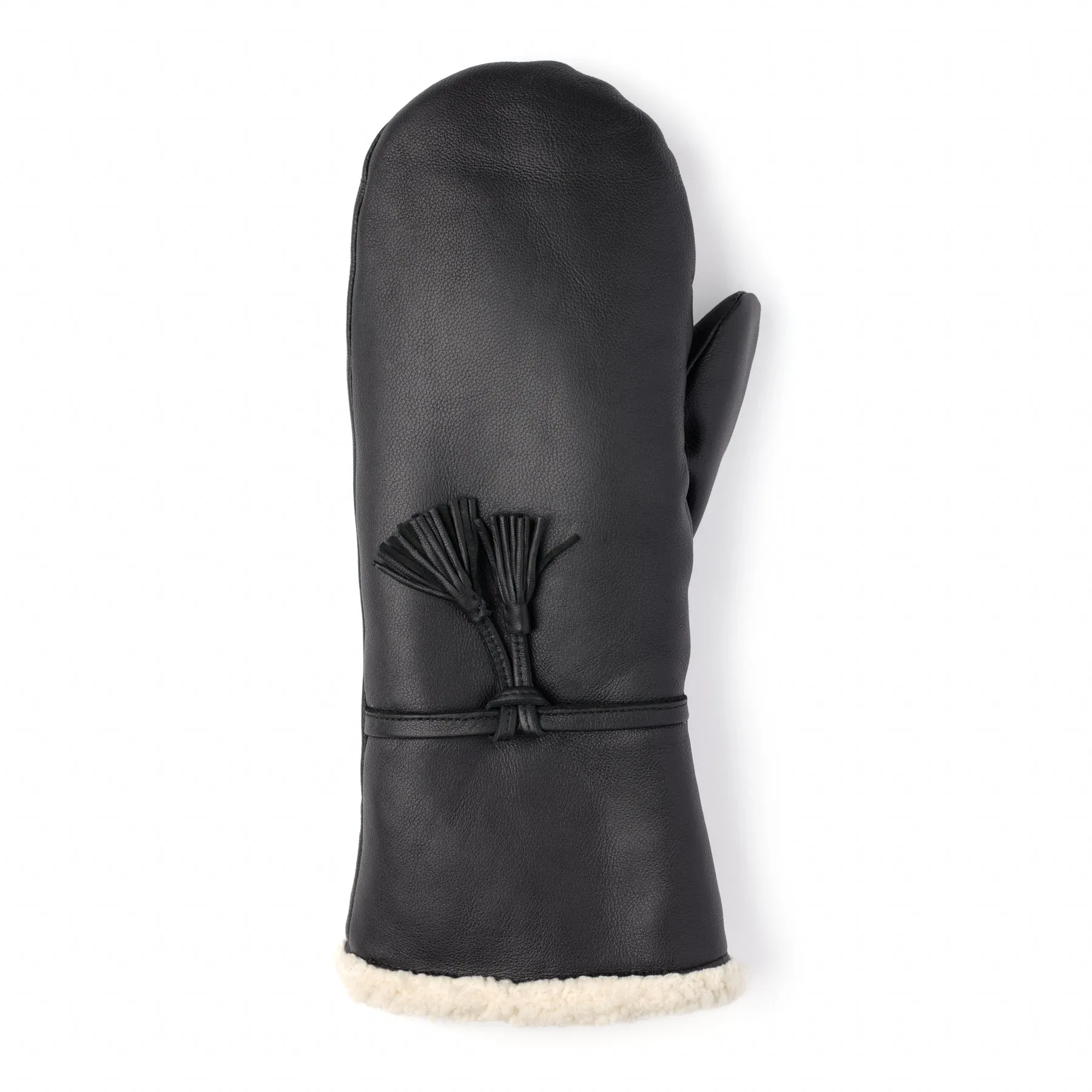 Tassel Leather Mitt