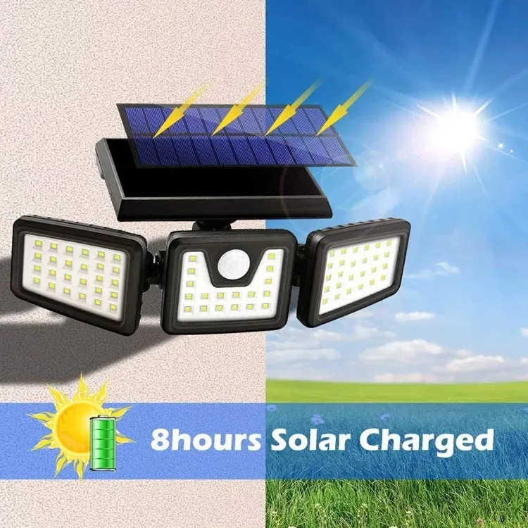 Triple Head Outdoor Waterproof Solar Motion Sensor Light