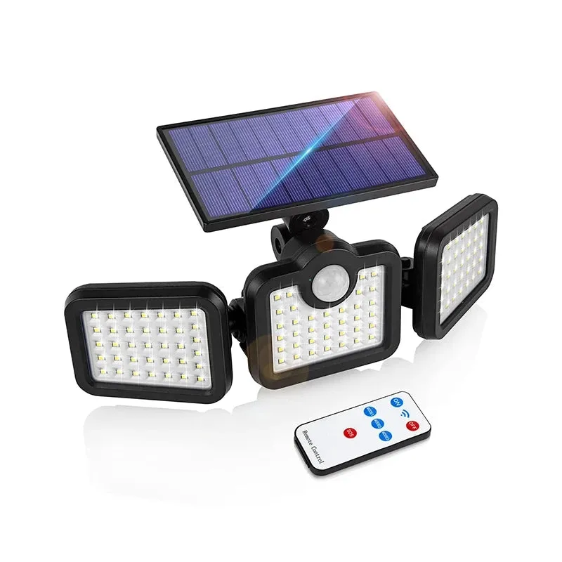 Triple Head Outdoor Waterproof Solar Motion Sensor Light